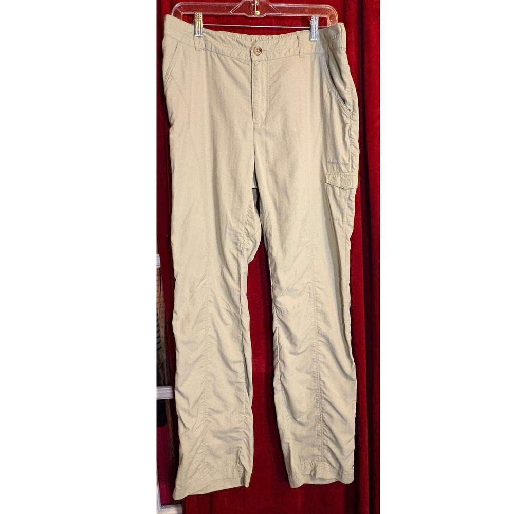 Columbia Hiking Pants Womens 12 Tan Good Insect Blocker Ripstop Cargo Outdoor